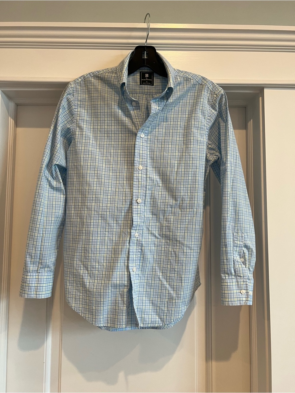 Brooks Brothers Light Blue Plaid Button-Down Shirt